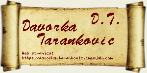 Davorka Taranković vizit kartica
